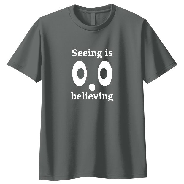 百聞は一見に如かずTシャツ / nobu